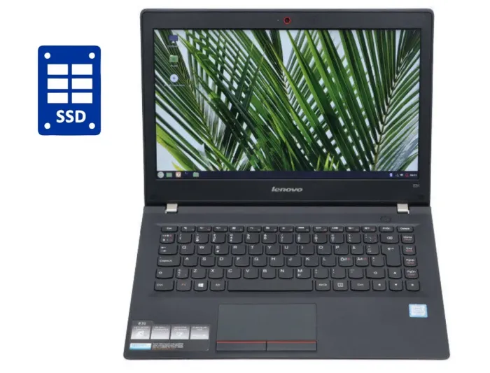 Ультрабук Lenovo E31-80 / 13.3" (1366x768) TN / Intel Core i3-6006U (2 (4) ядра по 2.0 GHz) / 8 GB DDR3 / 128 GB SSD / Intel HD Graphics 520 / WebCam / Win 10 Home б/в - зображення 1