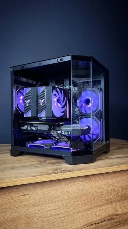 Збірка під замовлення: комп'ютер Qube Crystal ARGB Black Tower / Intel Core i5-14600KF (14 (20) ядер по 2.6 - 5.3 GHz) / 32 GB DDR5 / 1000 GB SSD M.2 / nVidia GeForce RTX 3070, 8 GB GDDR6, 256-bit / 750W б/в - зображення 3