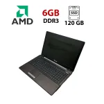 Ноутбук Asus K53/15.6" (1366x768) TN/AMD E-450 (2 ядра по 1.65 GHz)/6 GB DDR3/120 GB SSD/AMD Radeon HD 6320 Graphics/WebCam/АКБ не тримає б/в
