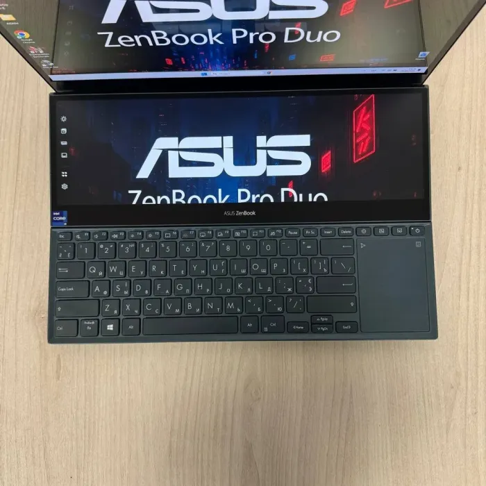 Ігровий ноутбук Asus ZenBook Pro Duo UX582HS / 15,6" (3840x2160) OLED / Intel Core i9-11900H (8 (16) ядер по 2.1 - 4.9 GHz) / 32 GB DDR4 / 1000 GB SSD NVMe / nVidia GeForce RTX 3080, 8 GB GDDR6, 256-bit / WebCam б/в - зображення 7