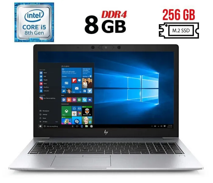 Ноутбук Б-клас HP EliteBook 840 G6 / 14" (1920x1080) IPS / Intel Core i5-8365U (4 (8) ядра по 1.6 - 4.1 GHz) / 8 GB DDR4 / 256 GB SSD M.2 / Intel UHD Graphics 620 / WebCam / Fingerprint б/в - зображення 1