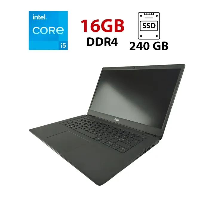 Ультрабук Dell Latitude 3410 / 14" (1920x1080) IPS / Intel Core i5-10210U (4 (8) ядра по 1.6 - 4.2 GHz) / 16 GB DDR4 / 240 GB SSD / Intel UHD Graphics / WebCam / USB 3.2 / HDMI б/в - зображення 1