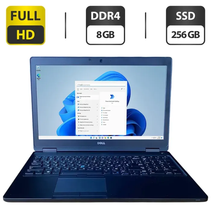 Ноутбук Dell Latitude 5580 / 15.6" (1920x1080) TN / Intel Core i5-6300U (2 (4) ядра по 2.4 - 3.0 GHz) / 8 GB DDR4 / 256 GB SSD / Intel HD Graphics 520 / WebCam / HDMI б/в - зображення 1