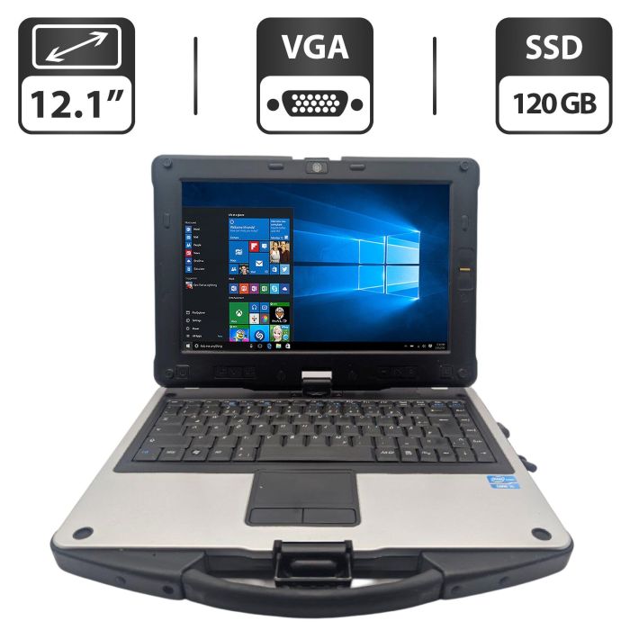 Захищений нетбук-трансформер Terra Mobile Industry 1280 / 12.1" (1280x800) TN / Intel Core i5-3337U (2 (4) ядра по 1.8 - 2.7 GHz) / 6 GB DDR3 / 120 GB SSD / Intel HD Graphics 4000 / WebCam б/в - зображення 1