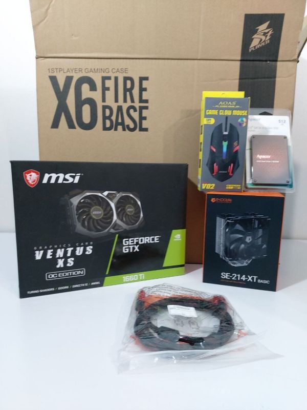 Ігровий ПК 1stPlayer FireBase X6 Tower / Intel Core i5-8400 (6 ядер по 2,8 - 4,0 ГГц) / 24 ГБ DDR4 / 128 ГБ SSD M.2 + 512 ГБ SSD / nVidia GeForce GTX 1660 Ti, 6 ГБ GDDR6, 192-біт / 550 Вт б/в - зображення 7