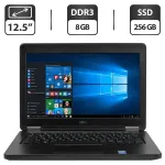 Нетбук Б-клас Dell Latitude E5250 / 12.5" (1366x768) TN / Intel Core i5-5300U (2 (4) ядра по 2.3 - 2.9 GHz) / 8 GB DDR3 / 256 GB SSD / Intel HD Graphics 5500 / HDMI б/в