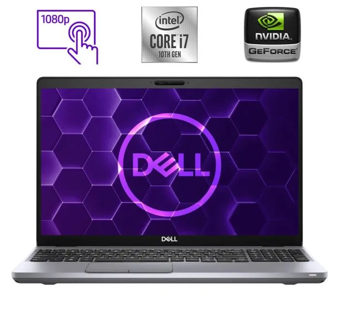 Ігровий ноутбук Dell Latitude 5511 / 15.6" (1920x1080) IPS Touch / Intel Core i7-10850H (6 (12) ядер по 2.7 - 5.1 GHz) / 16 GB DDR4 / 480 GB SSD M.2 / nVidia GeForce MX250, 2 GB GDDR5, 64-bit / WebCam / HDMI б/в - зображення 1
