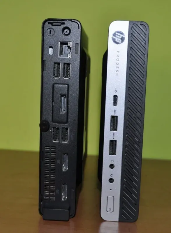 Неттоп HP ProDesk 600 G4 Desktop Mini USFF / Intel Core i3-8100T (4 ядра по 3.1 GHz) / 12 GB DDR4 / 500 GB SSD M.2 / Intel UHD Graphics 630 / Wi-Fi / Bluetooth / Windows 11 Pro / Блок живлення б/в - зображення 6