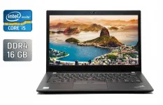 Ультрабук Б-клас Lenovo ThinkPad T480s / 14" (1920x1080) IPS / Intel Core i5-8350U (4 (8) ядра по 1.7 - 3.6 GHz) / 16 GB DDR4 / 480 GB SSD / Intel UHD Graphics 620 / WebCam / Fingerprint / Windows 10 б/в
