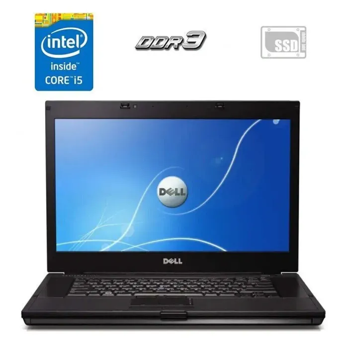 Ноутбук Dell Latitude E6510 / 15.6" (1366x768) TN / Intel Core i5-430M (2 (4) ядра по 2.26 - 2.53 GHz) / 4 GB DDR3 / 120 GB SSD / Intel HD Graphics / WebCam б/в - зображення 1