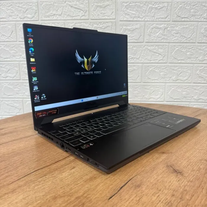 Ігровий ноутбук Asus TUF Gaming A15 FA507XI / 15.6" (1920x1080) IPS / AMD Ryzen 7 7735HS (8 (16) ядер по 3.2 - 4.75 GHz) / 16 GB DDR5 / 1000 GB SSD NVMe / nVidia GeForce RTX 4050, 6 GB GDDR6, 96-bit / WebCam б/в - зображення 4