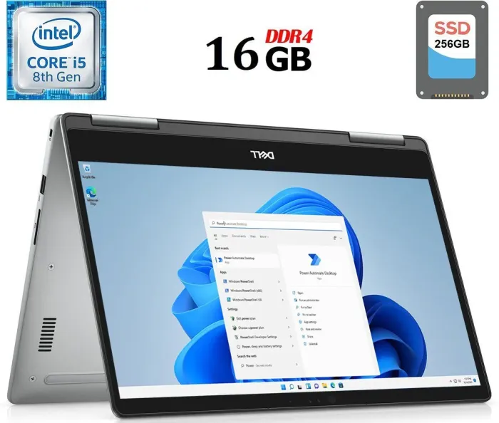 Ноутбук-трансформер Б-клас Dell Inspiron 15-7573 / 15.6" (1920x1080) IPS Touch / Intel Core i5-8250U (4 (8) ядер по 1.6 - 3.4 GHz) / 16 GB DDR4 / 256 GB SSD / Intel UHD Graphics 620 / WebCam б/в - зображення 1