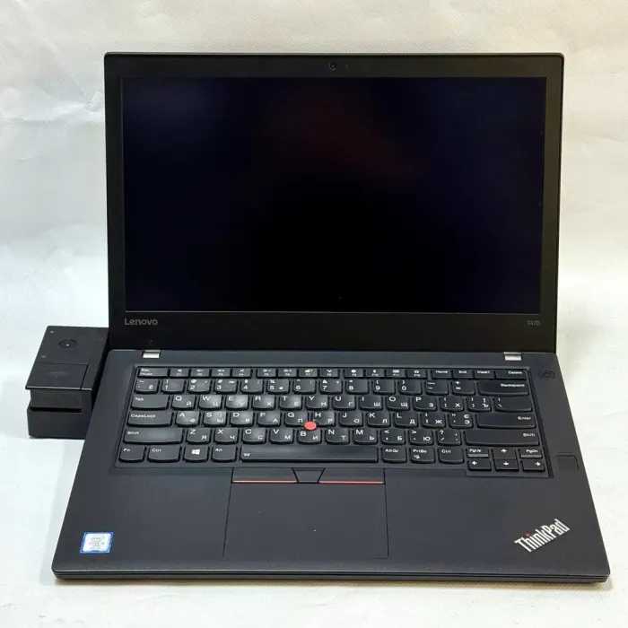 Ноутбук Lenovo ThinkPad T470 / 14" (1920x1080) IPS Touch / Intel Core i5-7300U (2 (4) ядра по 2.6 - 3.5 GHz) / 16 GB DDR4 / 256 GB SSD / Intel HD Graphics 520 / WebCam / Windows 10 Pro + Lenovo Dock Station б/в - зображення 4