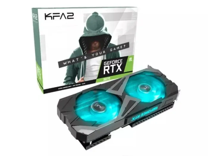 Дискретна відеокарта KFA2 GeForce RTX 3070 EX, 8 GB GDDR6, 256-bit / DisplayPort, HDMI (1-Click OC) (37NSL6MD2V7K) б/в - зображення 1