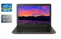 Ультрабук Б-клас HP zBook 15 G4 / 15.6" (1920x1080) IPS / Intel Core i5-7440HQ (4 ядра по 2.8 - 3.8 GHz) / 16 GB DDR4 / 480 GB SSD / Intel HD Graphics 630 / Fingerprint / Windows 10 б/в