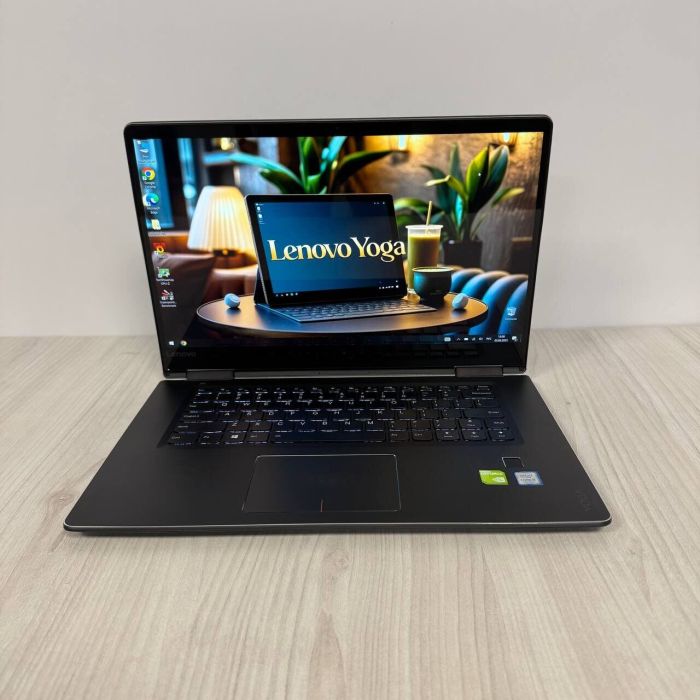 Ноутбук-трансформер Lenovo Yoga 710-15IKB / 15.6" (1920x1080) IPS Touch / Intel Core i5-7200U (2 (4) ядра по 2.5 - 3.1 GHz) / 16 GB DDR4 / 512 GB SSD NVMe / nVidia GeForce 940MX, 2 GB GDDR5, 64-bit / WebCam б/в - зображення 2