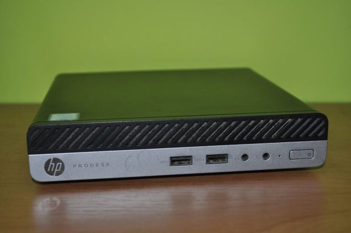 Неттоп HP ProDesk 400 G3 Mini PC USFF / Intel Core i5-7500T (4 ядра по 2.7 - 3.3 GHz) / 12 GB DDR4 / 120 GB SSD M.2 + 250 GB HDD / Intel HD Graphics 630 / Windows 11 Pro б/в - зображення 2