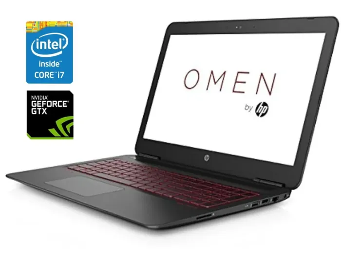 Ігровий ноутбук Б-клас HP Omen 15-ax243dx / 15.6" (1920x1080) IPS / Intel Core i7-7700HQ (4 (8) ядра по 2.8 - 3.8 GHz) / 8 GB DDR4 / 256 GB SSD NVMe / nVidia GeForce GTX 1050, 4 GB GDDR5, 128-bit / WebCam б/в - зображення 1
