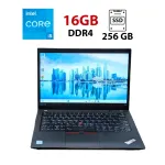 Ультрабук Lenovo ThinkPad T490 / 14" (1920x1080) IPS / Intel Core i5-8365U (4 (8) ядра по 1.6 - 4.1 GHz) / 16 GB DDR4 / 256 GB SSD / Intel UHD Graphics 630 / WebCam / Win 10 Pro б/в