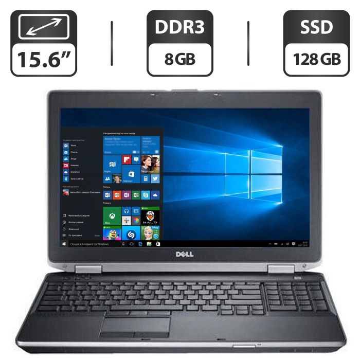 Ноутбук Б-класс Dell Latitude E6530 / 15.6" (1366x768) TN / Intel Core i5-3320M (2 (4) ядра по 2.6 - 3.3 GHz) / 8 GB DDR3 / 128 GB SSD / Intel HD Graphic 4000 / DVD-ROM / HDMI б/в - изображение 1