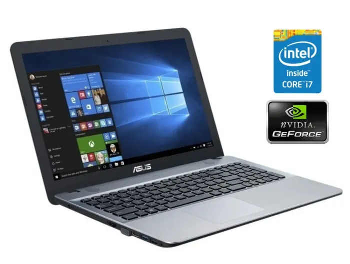 Ноутбук Б-клас Asus F555U / 15.6" (1920x1080) TN / Intel Core i7-6500U (2 (4) ядра по 2.5 - 3.1 GHz) / 8 GB DDR3 / 256 GB SSD / nVidia GeForce 940M, 2 GB DDR3, 64-bit / WebCam / DVD-ROM / Win 10 Home б/в - зображення 1