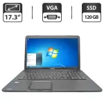 Ноутбук Toshiba Satellite C870D / 17.3" (1600x900) TN / AMD E1-1200 (2 ядра по 1.4 GHz) / 6 GB DDR3 / 120 GB SSD / AMD Radeon HD 7310 Graphics / WebCam / DVD-ROM б/в
