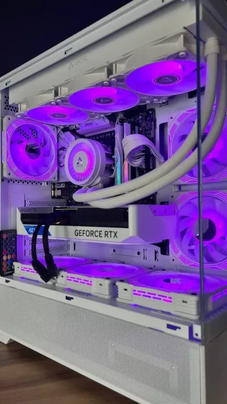 Збірка під замовлення: ігровий ПК GameMax Vista AW White Tower / AMD Ryzen 5 7500F (6 (12) ядер по 3.7 - 5.0 GHz) / 32 GB DDR5 / 1000 GB SSD M.2 / nVidia GeForce RTX 4070 Super, 12 GB GDDR6X, 192-bit / 750W - зображення 4