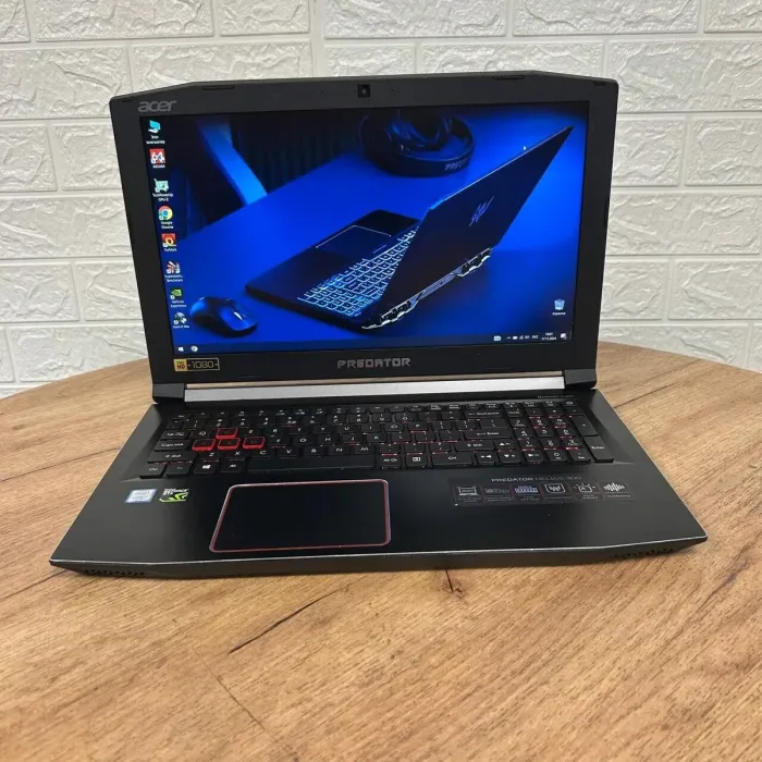 Ігровий ноутбук Б-клас Acer Predator Helios 300 G3-571 / 15.6" (1920x1080) IPS / Intel Core i7-7700HQ (4 (8) ядра по 2.8 - 3.8 GHz) / 16 GB DDR4 / 512 GB SSD / nVidia GeForce GTX 1060, 6 GB GDDR5, 192-bit / WebCam б/в - зображення 2