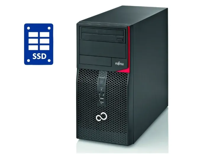 Комп'ютер Fujitsu Esprimo P556 E85+ Tower / Intel Core i5-6400 (4 ядра по 2.7-3.3 GHz) / 8 GB DDR4 / 240 GB SSD NEW / HD Graphics 530 / DVD-ROM / Win 10 б/в - зображення 1
