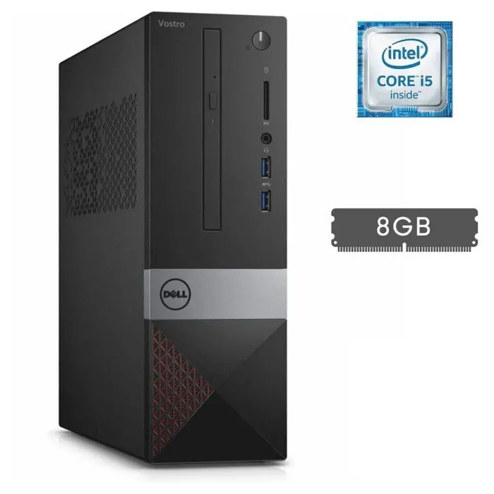 Комп'ютер Dell Vostro 3250 SFF / Intel Core i5-6400 (4 ядра по 2.7 - 3.3 GHz) / 8 GB DDR3 / 240 GB SSD / Intel HD Graphics 530 / DVD-RW / Wi-Fi / HDMI б/в - зображення 1