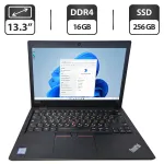 Ультрабук Lenovo ThinkPad L390 / 13.3" (1366x768) TN / Intel Core i3-8145U (2 (4) ядра по 2.1 - 3.9 GHz) / 16 GB DDR4 / 256 GB SSD / Intel UHD Graphics / WebCam б/в