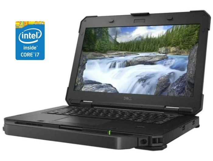 Захищений ноутбук Dell Latitude 5420 Rugged / 14" (1920x1080) IPS Touch / Intel Core i7-8650U (4 (8) ядра по 1.9 - 4.2 GHz) / 16 GB DDR4 / 256 GB SSD / AMD Radeon RX 540, 2 GB GDDR5, 128-bit / WebCam / Win 10 Pro / Дві АКБ б/в - зображення 1