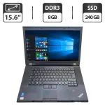 Ноутбук Lenovo ThinkPad T530i / 15.6" (1366x768) TN / Intel Core i5-3230M (2 (4) ядра по 2.6 - 3.2 GHz) / 8 GB DDR3 / 240 GB SSD / Intel HD Graphics 4000 / WebCam б/в