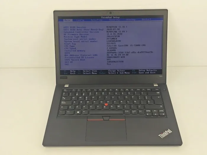 Ноутбук Lenovo ThinkPad T480 / 14" (1920x1080) IPS / Intel Core i5-8350U (4 (8) ядра по 1.7 - 3.6 GHz) / 8 GB DDR4 / 256 GB SSD / Intel HD Graphics 620 / WebCam / 2x АКБ б/у - зображення 2