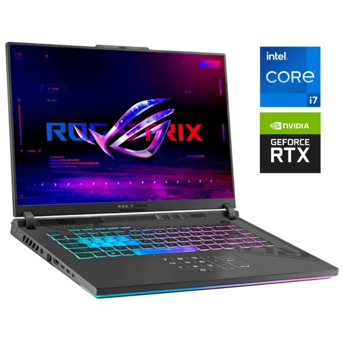 Ігровий ноутбук Б-класу Asus ROG Strix G16 G614JV / 16" (1920x1200) IPS / Intel Core i7-13650HX (14 (20) ядер по 3,6 - 4,9 ГГц) / 16 ГБ DDR5 / 1000 ГБ SSD NVMe / nVidia GeForce RTX 4060, 8 ГБ GDDR6, 128-біт / Веб-камера б/в - зображення 1