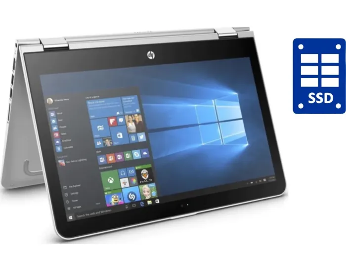 Ультрабук-трансформер HP Pavilion x360 14m-ba013dx / 14" TN Touch / Intel Core i3-7100U (2(4) ядра по 2.4GHz) / 8GB DDR4 / 256GB SSD / HD Graphics 620 / WebCam / Win 10 Home б/в - зображення 1