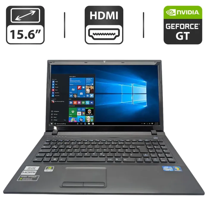 Ноутбук Terra Mobile 1547 / 15.6" (1366x768) TN / Intel Core i3-2350M (2 (4) ядра по 2.3 GHz) / 6 GB DDR3 / 250 GB HDD / nVidia GeForce GT 520M, 1 GB GDDR3, 64-bit / WebCam / DVD-ROM б/в - зображення 1