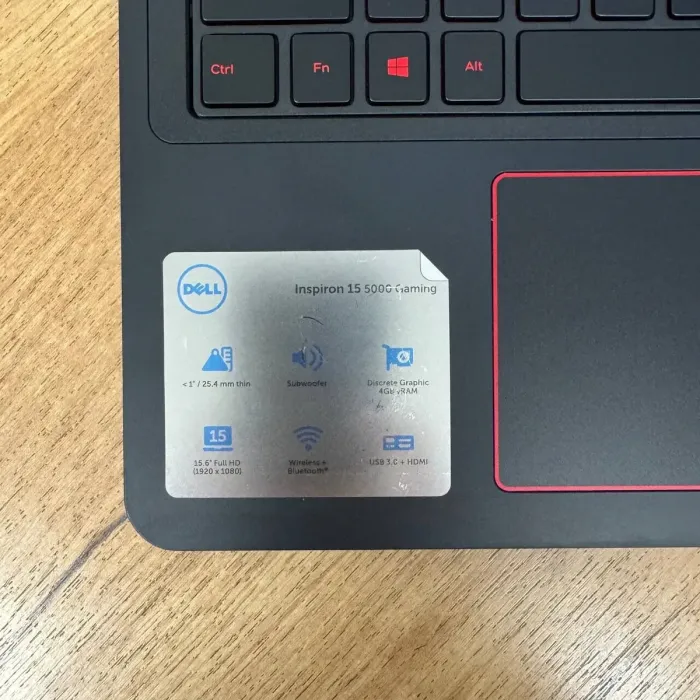 Ігровий ноутбук Б-клас Dell Inspiron 15 5577 / 15.6" (1920x1080) TN / Intel Core i5-7300HQ (4 ядра по 2.5 - 3.5 GHz) / 16 GB DDR4 / 500 GB SSD / nVidia GeForce GTX 1050, 4 GB GDDR5, 128-bit / WebCam б/в - зображення 8