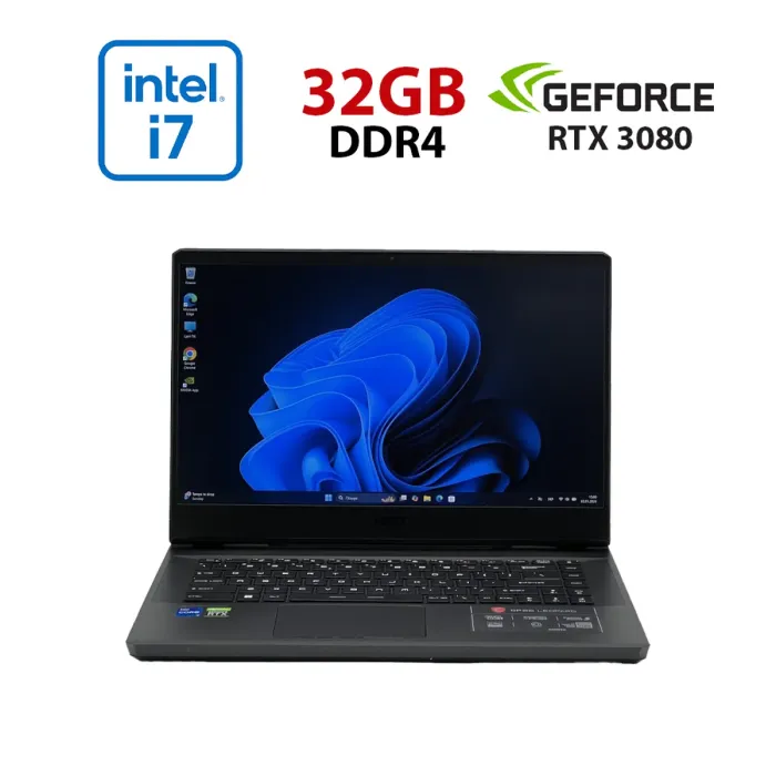 Ігровий ноутбук Б-класу MSI GP66 Leopard 11UH-444US / 15,6" (1920x1080) IPS / Intel Core i7-11800H (8 (16) ядер по 1,9 - 4,6 ГГц) / 32 ГБ DDR4 / 960 ГБ SSD / nVidia GeForce RTX 3080, 8 ГБ GDDR6, 256-біт / Веб-камера б/в - зображення 1