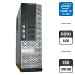 Комп'ютер Dell OptiPlex 790 SFF / Intel Core i5-2400 (4 ядра по 3.6 - 4.0 GHz) / 8 GB DDR3 / 240 GB SSD / Intel HD Graphics 2000 / DVD-ROM / VGA б/в
