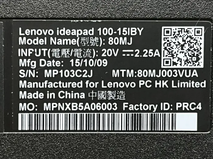 Ноутбук Б-клас Lenovo 100-15IBY / 15.6" (1366x768) TN / Intel Celeron N2840 (2 ядра по 2.16 - 2.58 GHz) / 4 GB DDR3 / 120 GB SSD / Intel HD Graphics / WebCam б/в - зображення 9