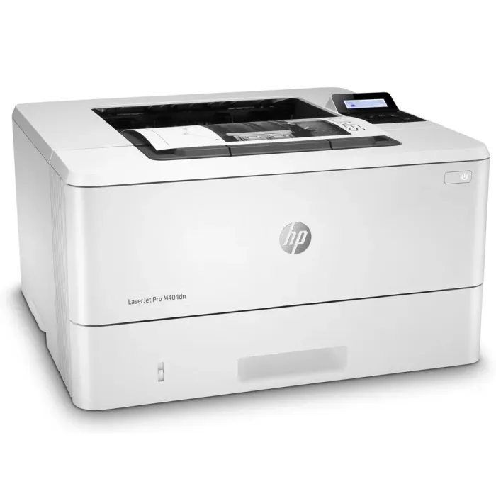 Принтер HP LaserJet Pro M404dn / Лазерний монохромний друк / 1200x1200 dpi / A4 / 38 стор / хв / USB 2.0, Ethernet / Дуплекс / Кабелі в комплекті б/в - зображення 1
