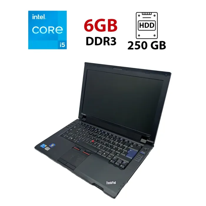 Ноутбук Lenovo ThinkPad T412 / 14" (1366x768) TN / Intel Core i5-520M (2 (4) ядра по 2.4 - 2.93 GHz) / 6 GB DDR3 / 250 GB HDD / Intel HD Graphics / WebCam б/в - зображення 1