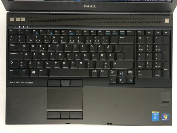 Мобільна робоча станція Б-клас Dell Precision M4800 / 15.6" (1920x1080) IPS / Intel Core i7-4810MQ (4 (8) ядра по 2.8 - 3.8 GHz) / 16 GB DDR3 / 256 GB SSD / nVidia Quadro K2100M, 2 GB GDDR5, 128-bit / WebCam / DVD-ROM б/в - зображення 8