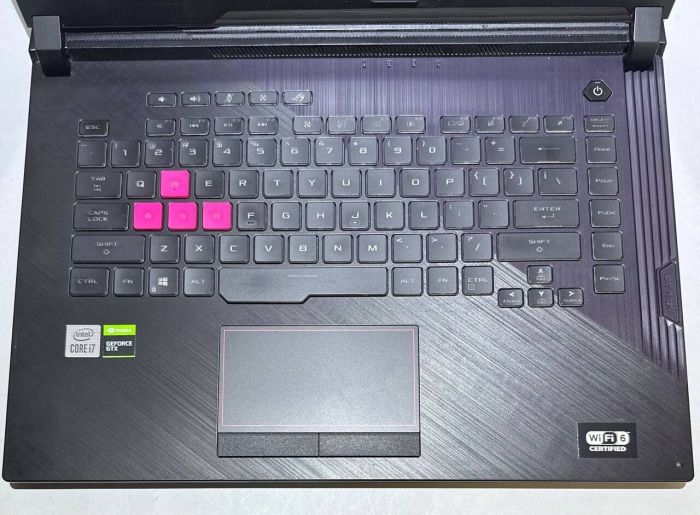 Ігровий ноутбук Asus Rog Strix G512LI / 15.6" (1920x1080) IPS / Intel Core i7-10750H (6 (12) ядер по 2.6 - 5.0 GHz) / 32 GB DDR4 / 512 GB SSD / nVidia GeForce GTX 1650 Ti, 4 GB GDDR6, 128-bit / Win 11 Pro б/в - зображення 8