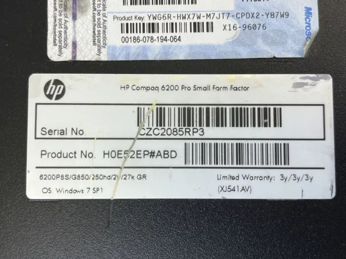 Комп'ютер HP Compaq 6200 Pro SFF / Intel Core i5-2400 (4 ядра по 3.1 - 3.4 GHz) / 8 GB DDR3 / 500 GB HDD / Intel HD Graphics 2000 / DVD-RW б/в - зображення 7