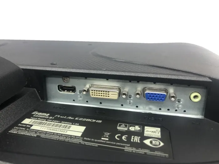 Монітор Iiyama E2208HD / 22" (1920x1080) TN / 1x DVI, 1x VGA, 1x Audio Port б/в - зображення 4