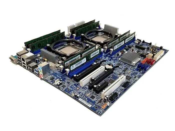 Комплект: Материнська плата Lenovo C30 / LGA2011 / 2x Intel Xeon E5-2660 v2 (10 (20) ядер по 2.2 - 3.0 GHz) / 64 GB DDR3 б/в - зображення 2