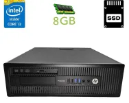 Комп'ютер HP ProDesk 600 G1 SFF / Intel Core i3-4130 (2(4) ядра по 3.4GHz) / 8GB DDR3 / 240GB SSD / HD Graphics 4400 / 240W / DVD-RW / DisplayPort б/в