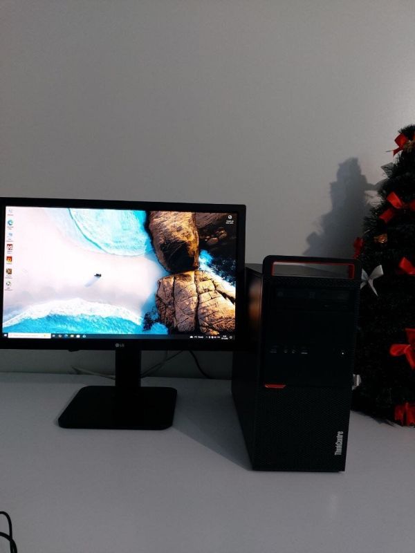 Комплект: Lenovo ThinkCentre M800 Tower / Intel Core i5-6500 (4 ядра по 3,2 - 3,6 ГГц) / 16 ГБ DDR4 / 250 ГБ SSD + 500 ГБ HDD / nVidia GeForce GTX 750 Ti, 2 ГБ GDDR5, 128-bit / DVD-ROM + Монітор LG 24MB37PM-B / 24" (1920x1080) IPS б/в - зображення 2